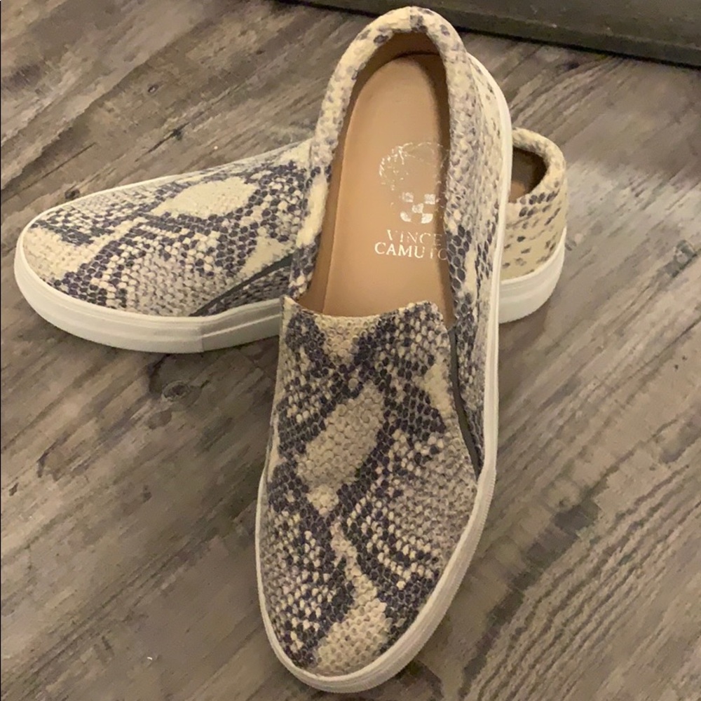 Vince Camuto-Snake skin platform shoes